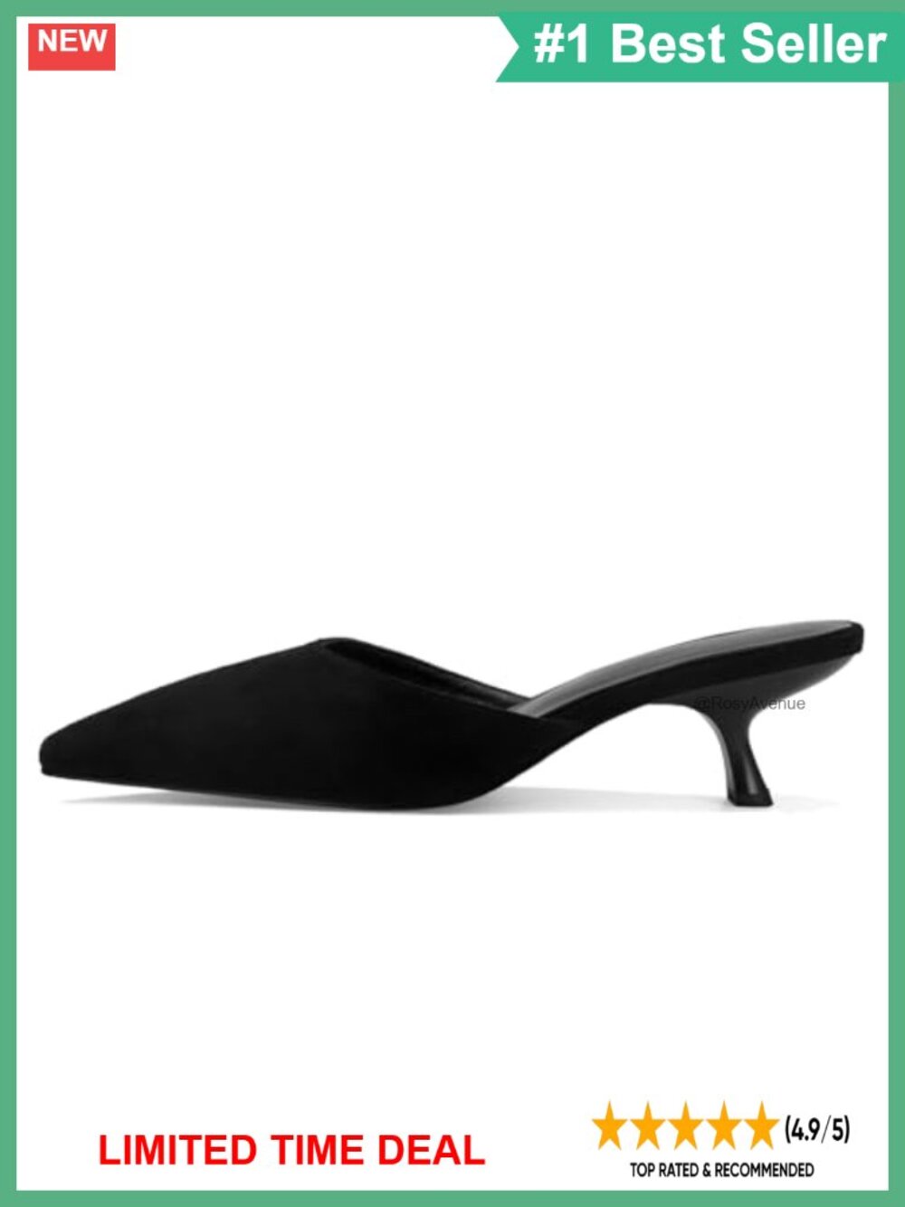 Mesh Kitten Heel Mules Pointed Toe Slingback Pumps